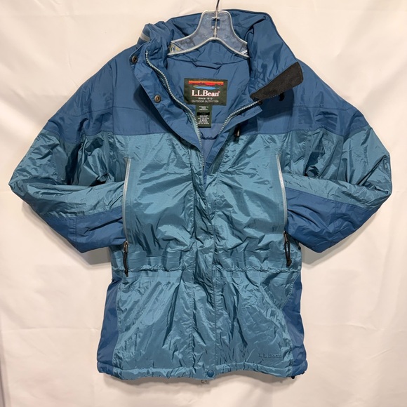 L.L. Bean Jackets & Blazers - L.L. Bean Women's Two-Tone Blue Hooded Jacket EUC